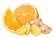 © Olesia - Ginger and orange isolated on white or transparent background.