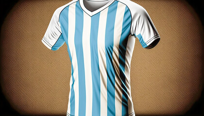 Wall Mural - Soccer shirt with white and blue colors - Generative AI