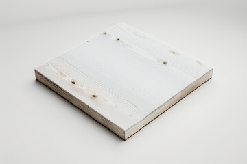 Sticker - Blank wooden table placed on a white background. Generative AI