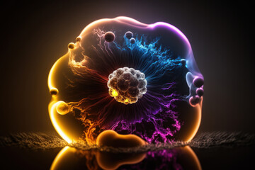 Abstract image of a nuclear explosion, Generative AI