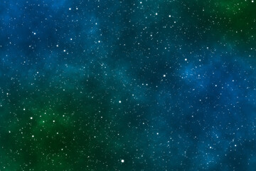 Wall Mural - starry night image with the blue and purple galaxy in the cosmic space.