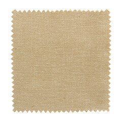 brown fabric swatch samples isolated with clipping path
