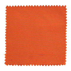 orange fabric swatch samples isolated with clipping path for mockup