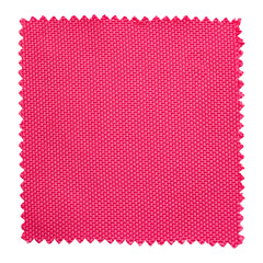 pink fabric swatch samples isolated with clipping path for mockup