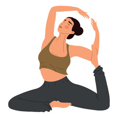 Poster - young woman practicing yoga