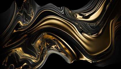 Marble ink abstract art from exquisite original painting for abstract background . Painting was painted Generative AI