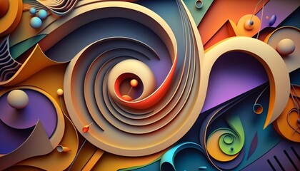 modern abstract multicolor music background,  generative ai