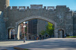 People walking through St. Jean's Gate in Quebec City