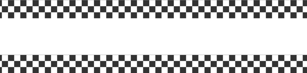 top and bottom race flags background with copyspace. chess game, rally or motocross competition wall