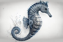 The Australian Pot Belly Seahorse (Hippocampus Abdominalis). Generative AI