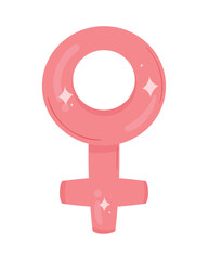 Sticker - pink female gender