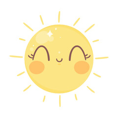 Sticker - seasonal sun smiling kawaii