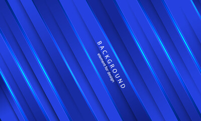 Wall Mural - Minimal geometric abstract gradient background for modern design poster. Bright design texture. Blue dynamic line shapes composition. Colorful backdrop for artistic project. Vector illustration.