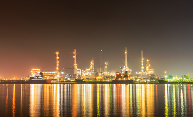 Wall Mural - industrial plants and oil refinery and petroleum industry