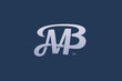 Letter M and B Monogram Logo Design Vector