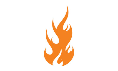 Wall Mural - hot fire logo on white background