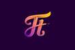 Letter F and T Monogram Logo Design Vector