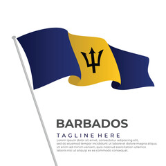 Wall Mural - Template vector Barbados flag modern design