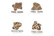 © Arya19 - Wood Layer Logo Tree Bark Structure Design Forest Template Vector