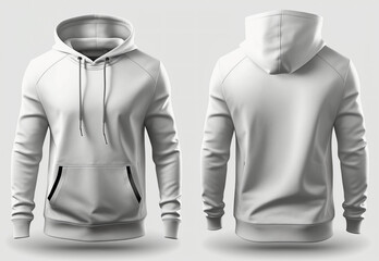 hoodie render Blank male hoodie sweatshirt long sleeve Generative AI