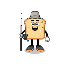 Poster - Mascot Illustration of bread fisherman