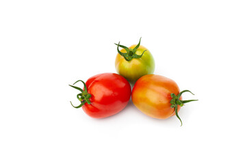 Wall Mural - Tomatoes isolated on white background.Fresh tomatoes.