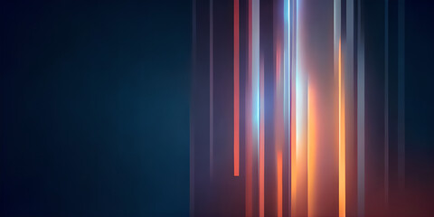 Wall Mural - abstract background with colorful glowing lines, illustration, Generative, AI