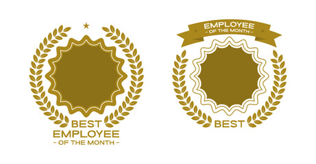 Wall Mural - Employee of the month vector badge design