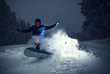© Cavan Images - Snowboarder in action lit by strobe
