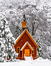Snowing At The Church In Yosemite Valley