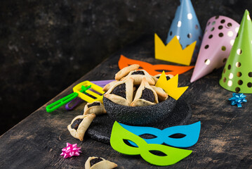 Jewish holiday Purim celebration concept