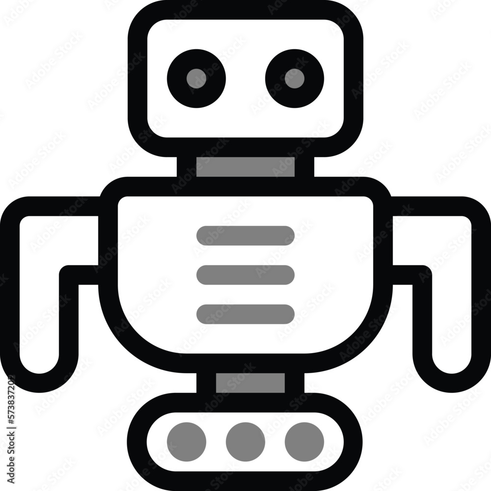 Robot Icon Vector: An icon vector that represents a robot typically ...