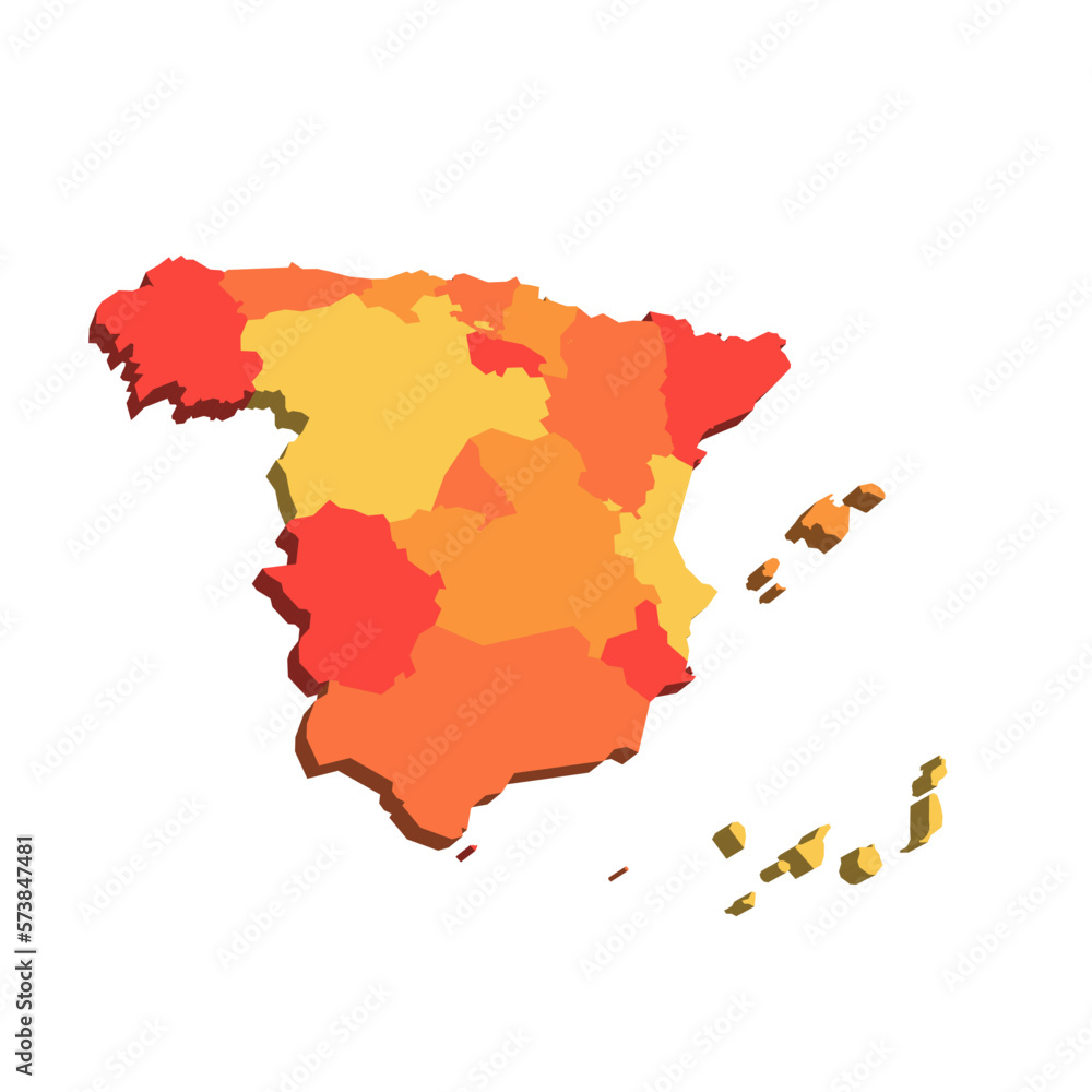 Spain political map of administrative divisions - autonomous ...
