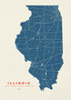 Illinois map vector poster flyer	