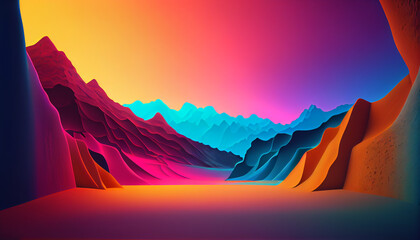 Rainbow vibrant colors vector wallpaper generative ai