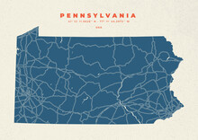Pennsylvania Map Poster And Flyer	
