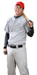 Baseball Player Holding a Bat - Isolated
