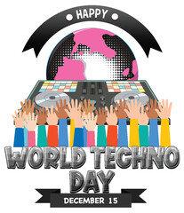 Sticker - World Techno Day Banner Design