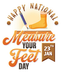 Sticker - National Measure Your Feet Day Banner Design