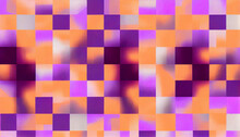 Abstract Purple And Orange Checkered Pattern- Background