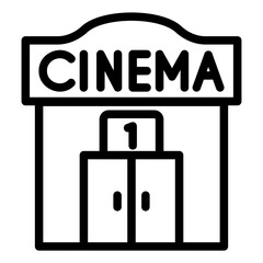 Canvas Print - cinema line icon