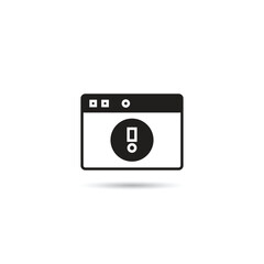 Poster - web error icon on white background vector illustration