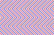 © Thaimage - Red and blue zigzag chevron lines fabric pattern on white background vector. Wall and floor ceramic tiles pattern.