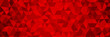 Abstract colorful vector background in panorama view.  Red triangles shape. Red mosaic.