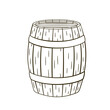 Barrel outline. Icon. Vector illustration. Isolated on white background