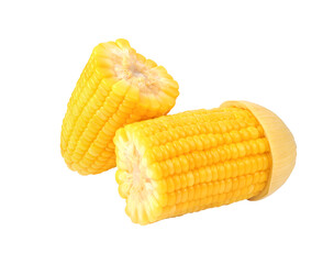 Wall Mural - Boiled corn on transparent png..