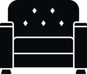 Sticker - Sofa relax icon simple vector. Interior furniture. Modern person