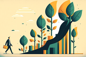 plant based business growth concept