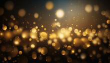 Background Wallpaper With An Abstract Golden Bokeh Look. Hollywood's Oscars Ceremony. Generative AI