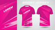 pink shirt soccer football sport jersey template design mockup